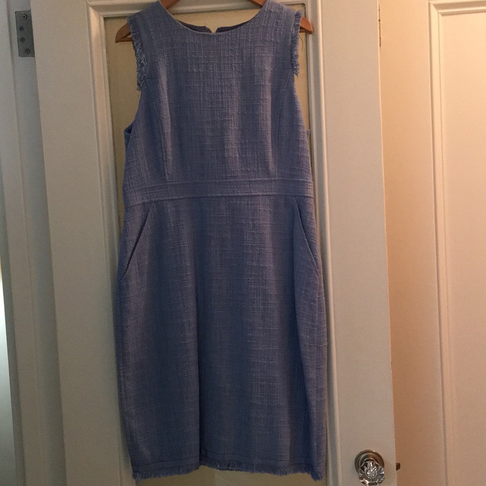 J Crew textures tweed linen dress